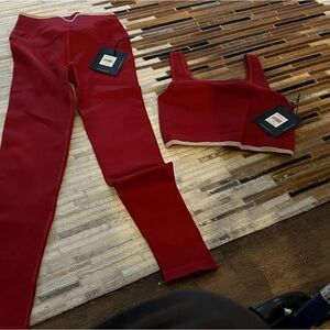 Spiritual gangster Red Leggings and Top Set